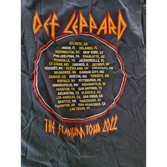 Def Leppard 2022 Stadium Tour t-shirt Large L Shirt - Picture 4 of 4